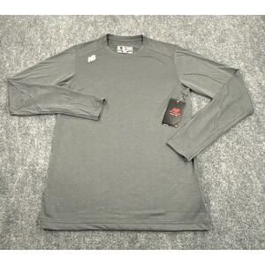 New Balance Mens Small NB Dry LS Tech Tee Gray Long Sleeve Athletic Shirt NWT